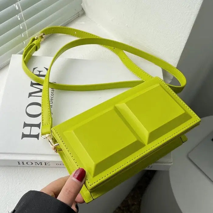 Chocolate Small Shaped Shoulder Bag 18.5 x 6.5 10 cm