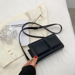 Chocolate Small Shaped Shoulder Bag 18.5 x 6.5 10 cm Black