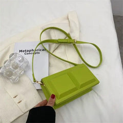 Chocolate Small Shaped Shoulder Bag 18.5 x 6.5 10 cm Green