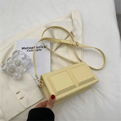 Chocolate Small Shaped Shoulder Bag 18.5 x 6.5 10 cm Yellow