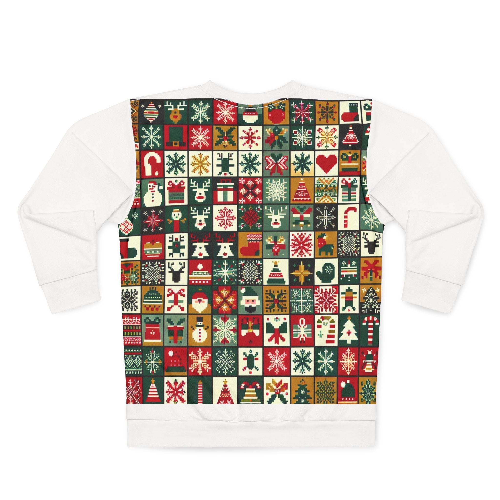 Christmas Squares Sweatshirt Enchanted Yuletide Brilliance
