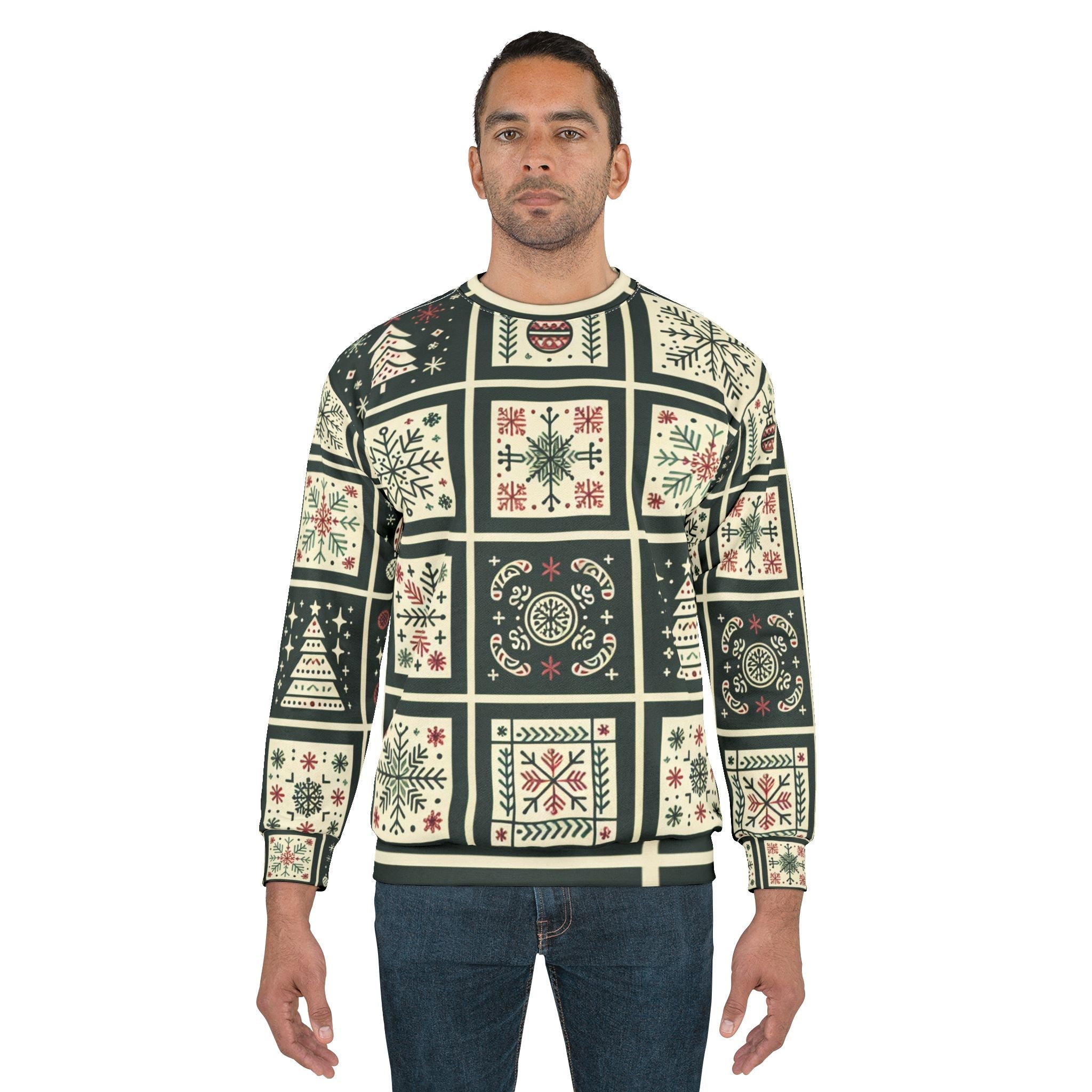 Christmas Sweatshirt with Scandinavian Festive Winter