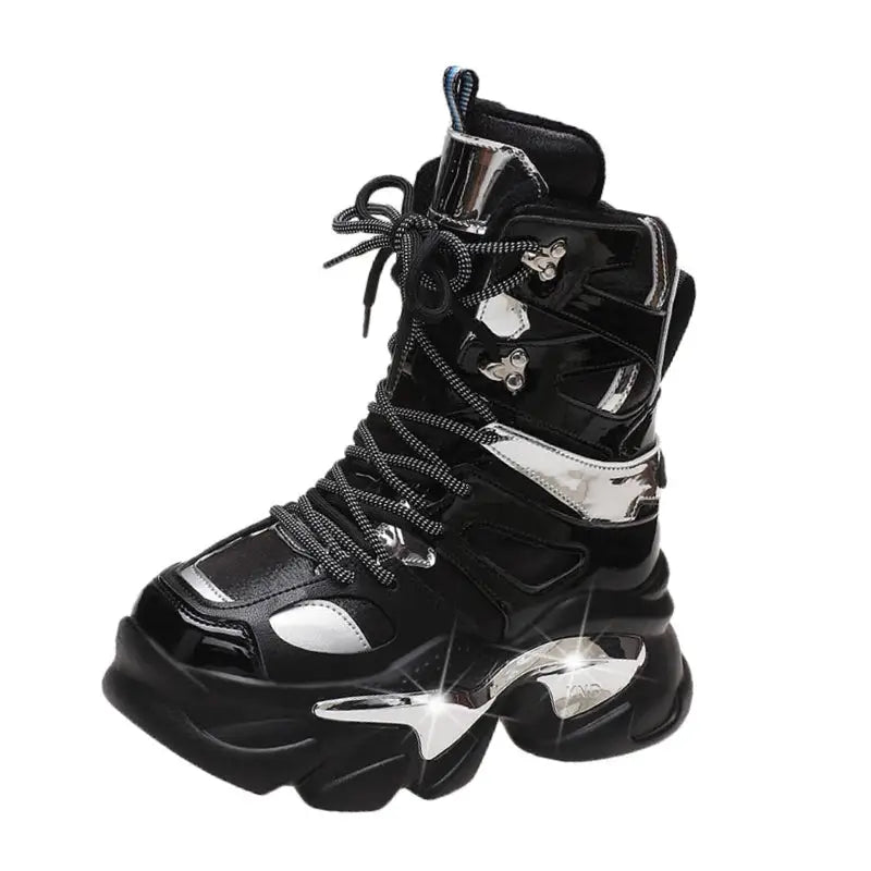 Chrome Colors Soft Platform Boots Euro Size Guide Black / 34