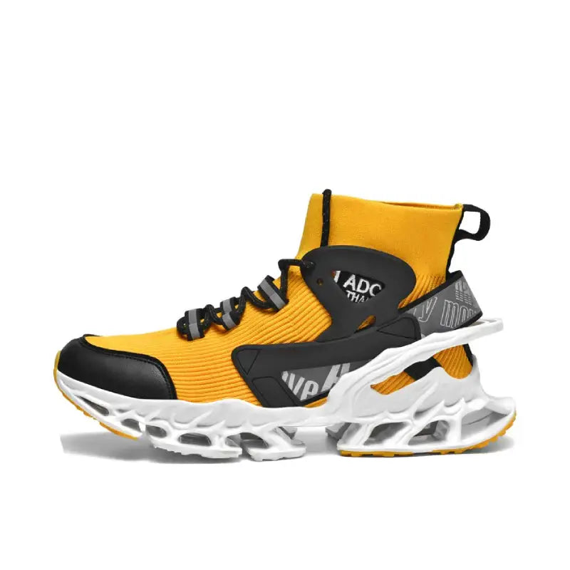 Chunky Breathable Lace Up Sneakers Euro Size Yellow / 39