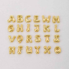 Chunky Bubble Letter Stainless Steel Pendant Necklace