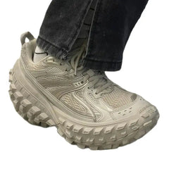 Chunky Lace Up Platform Vulcanized Sneakers Euro Size