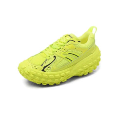 Chunky Lace Up Platform Vulcanized Sneakers Euro Size Green