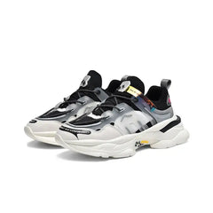 Chunky Lace Up Waterproof Sneakers for Everyday Wear White