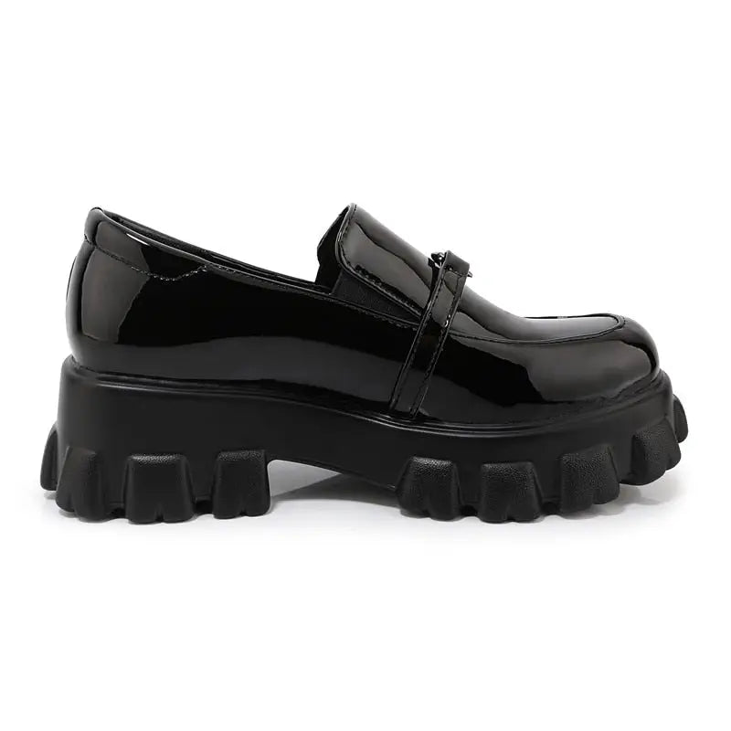 Chunky Platform and Buckle Loafers