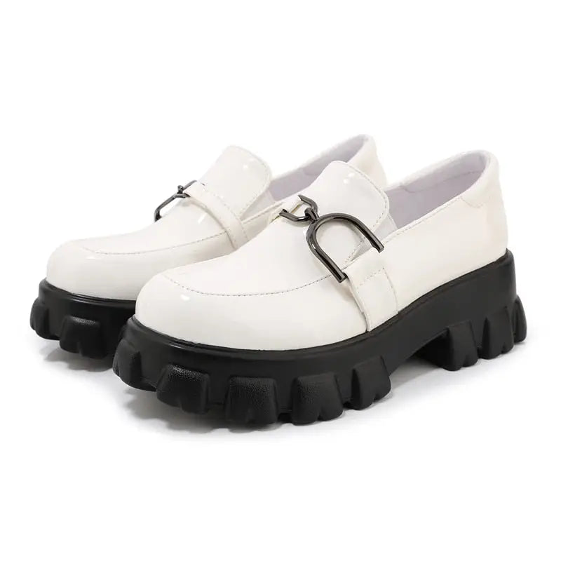 Chunky Platform and Buckle Loafers