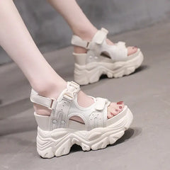 Chunky Platform Buckle Strap Sandals Euro Size