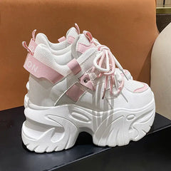 Chunky Platform Double Lace Up Sneakers Euro Size