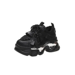 Chunky Platform Metal Strap Lace Up Sneakers Euro Size