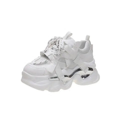 Chunky Platform Metal Strap Lace Up Sneakers Euro Size