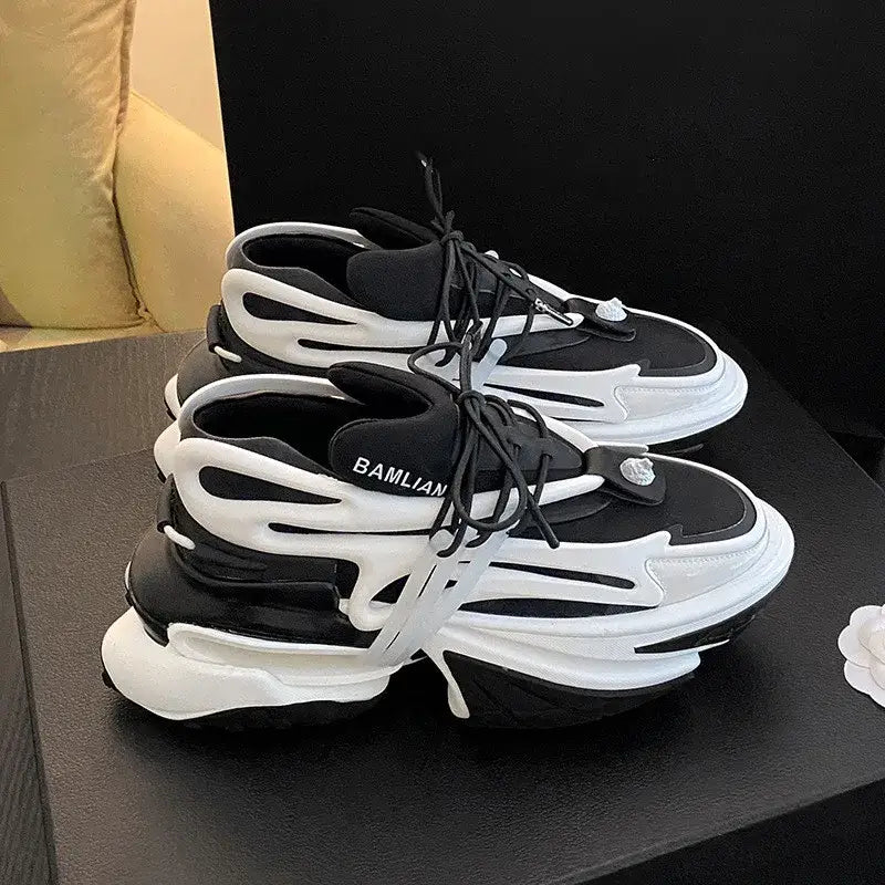 Chunky Platform Spaceship Lace Up Sneakers