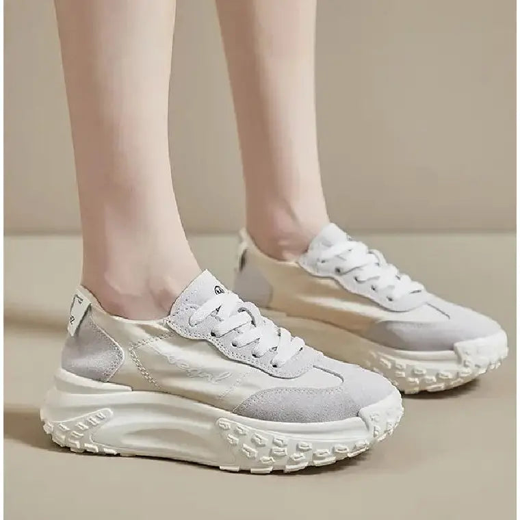 Chunky Platform Thick Soled Lace Up Sneakers