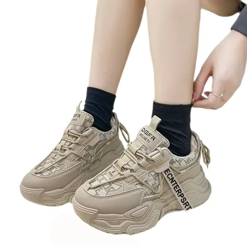 Chunky Platform Vulcanize Back Lace Up Sneakers