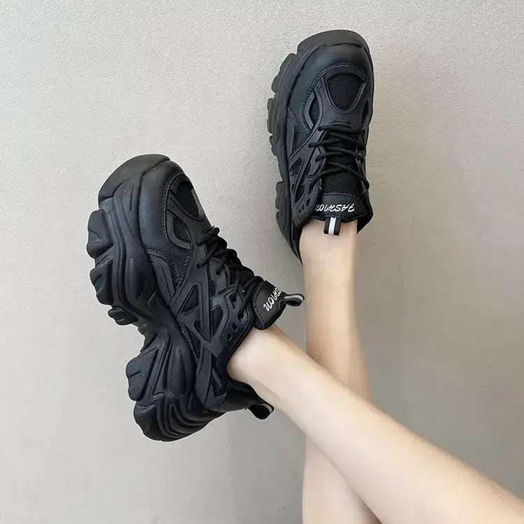 Chunky Platform Vulcanize Lace Up Sneakers