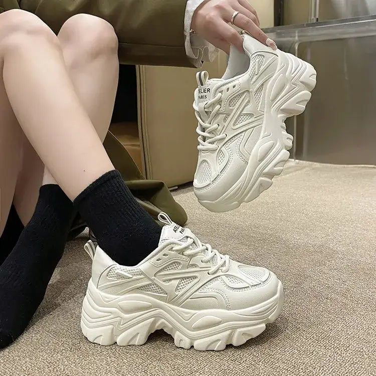 Chunky Platform Vulcanize Lace Up Sneakers