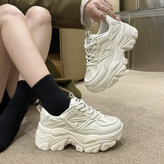 Chunky Platform Vulcanize Lace Up Sneakers Euro Size