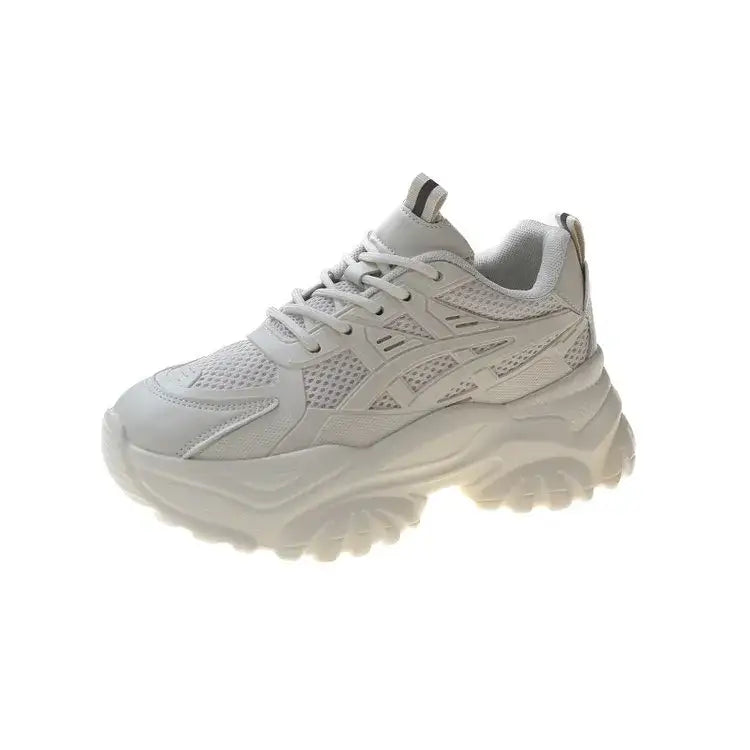 Chunky Platform Vulcanize Lace Up Sneakers Euro Size Grey