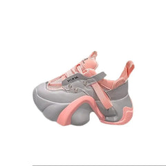 Chunky PU Lace Up Platform Sneakers Euro Size