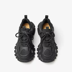 Chunky Round Toe Lace Up Sneakers Thick Sole Euro Size