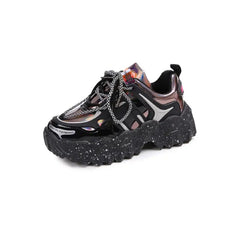 Chunky Sneakers Platform Silver Shoes Euro Size