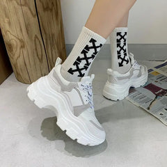 Chunky Sneakers Vulcanize Shoes for Foot Length and Width