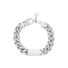 Chunky Stainless Steel Cuboid Bracelet for Men and Women