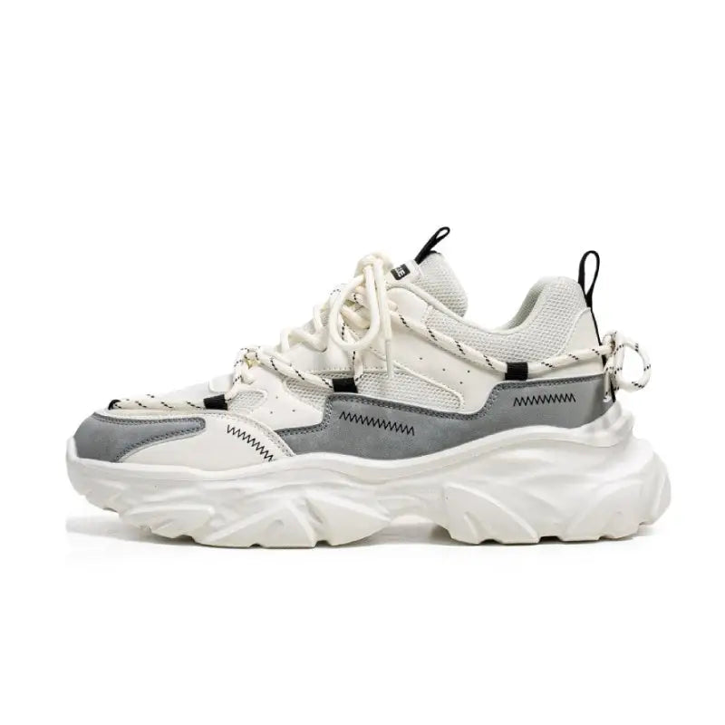 Chunky Vulcanize Double Lace Sneakers for Everyday Wear