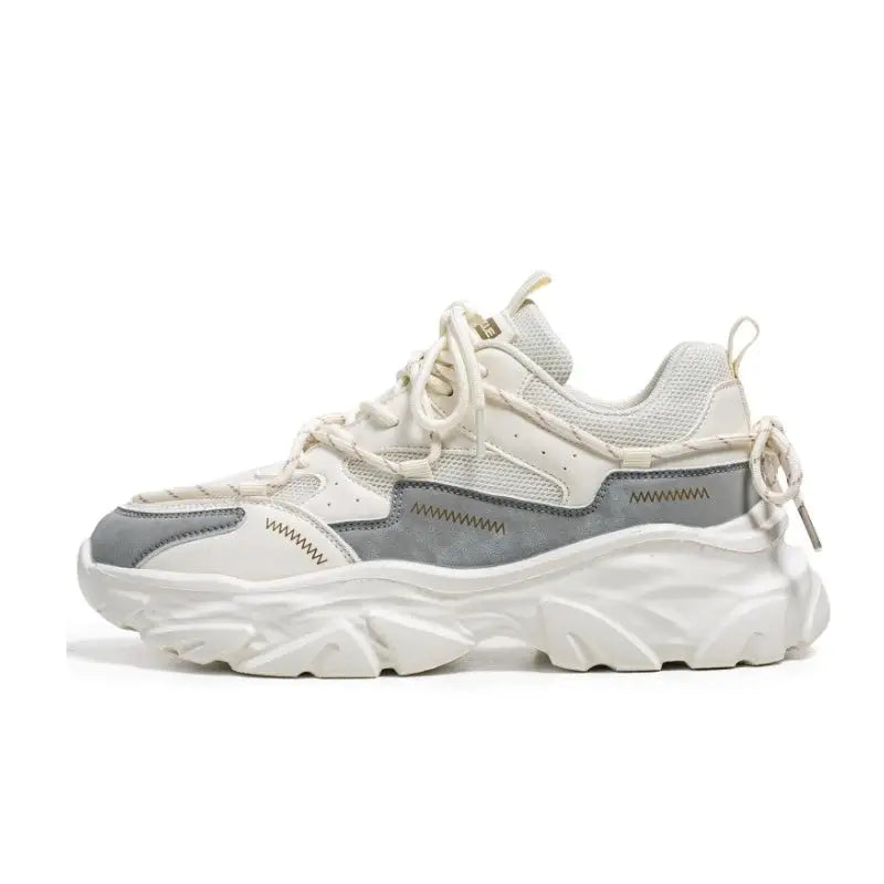 Chunky Vulcanize Double Lace Sneakers for Everyday Wear