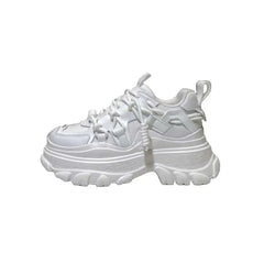 Chunky Vulcanized Platform Sneakers Euro Size Guide White