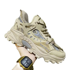 Chunky Waterproof Lace Up Sneakers Euro Size Khaki / 39