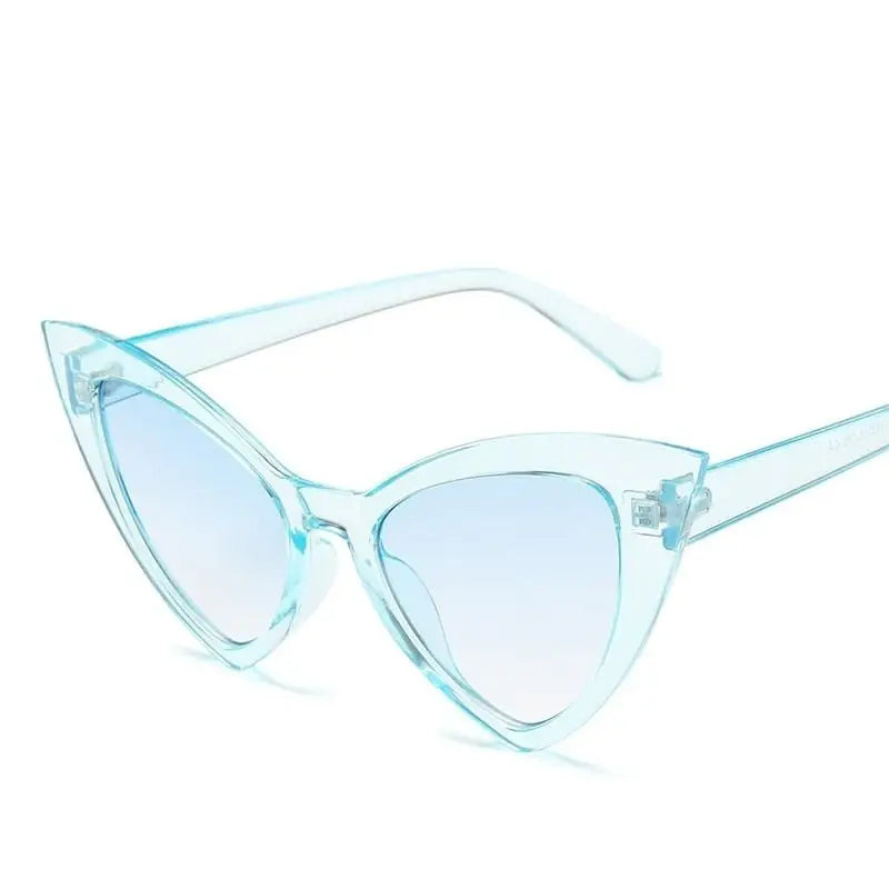 Classic Cat Eye Sunglasses with UV Protection Light Blue