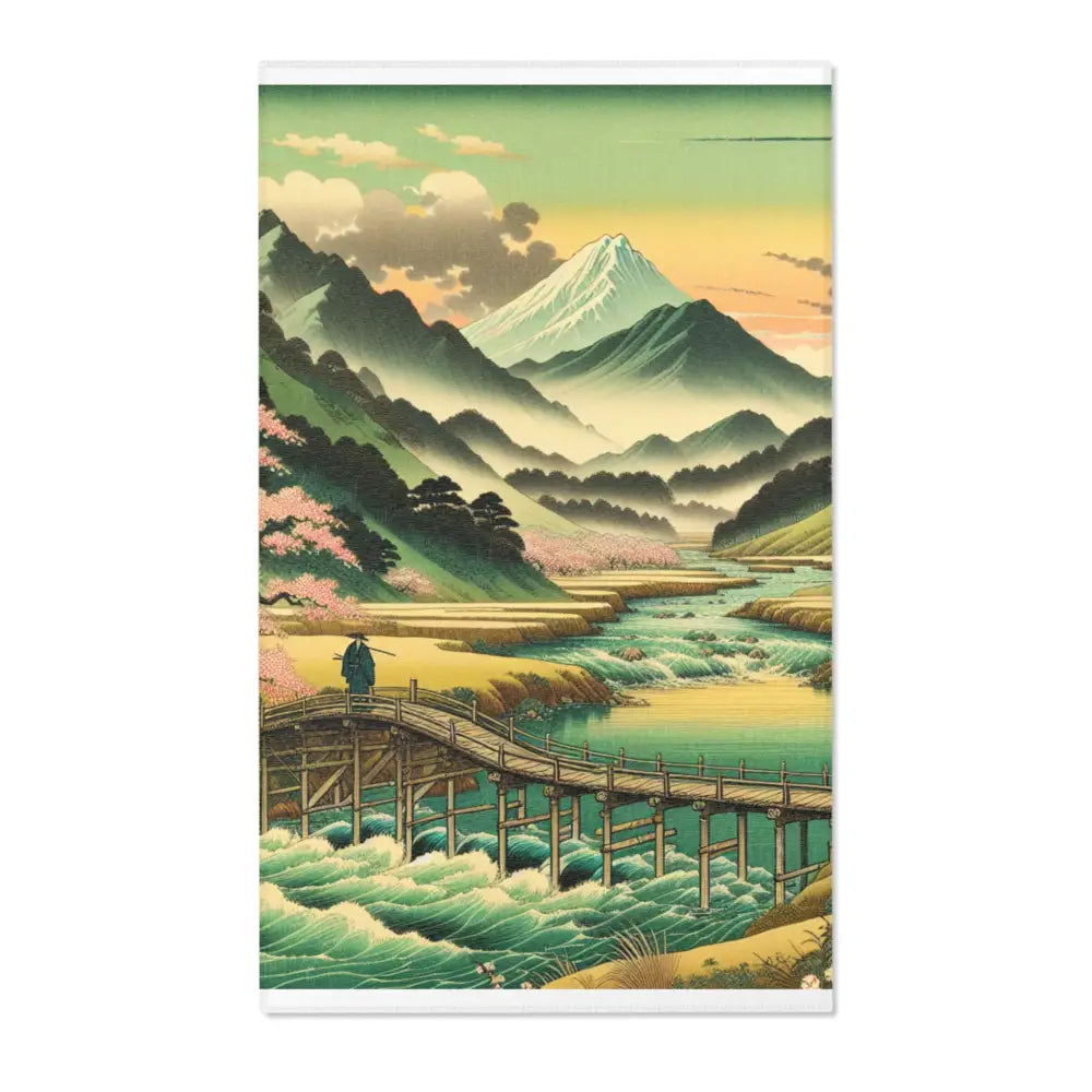 Classic Japanese Aesthetic Area Rug Beautifully Portrays