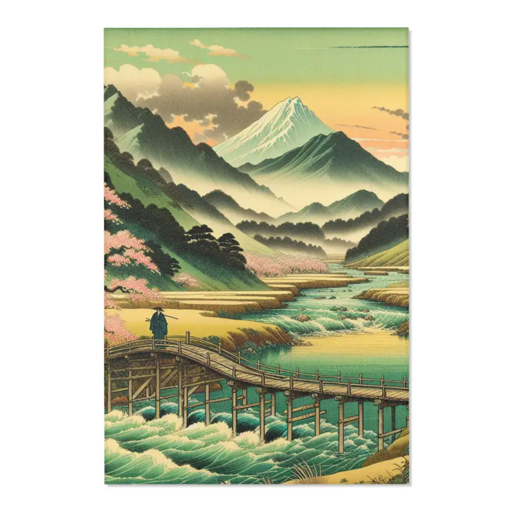 Classic Japanese Aesthetic Area Rug Beautifully Portrays