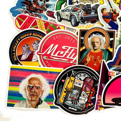 Classic Movie Back To The Future Waterproof Stickers