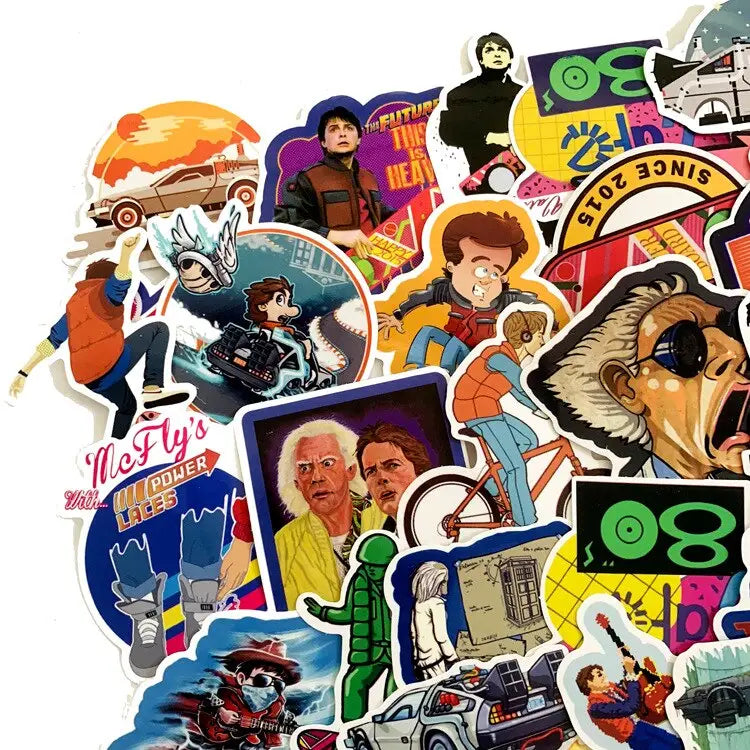 Classic Movie Back To The Future Waterproof Stickers