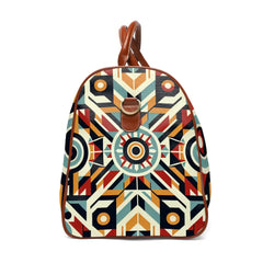 Classic Retro Travel Bag with Geometric Design 20’’ x 12’’