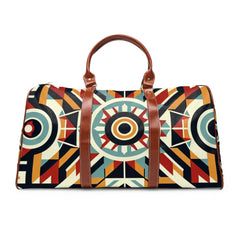 Classic Retro Travel Bag with Geometric Design 20’’ x 12’’