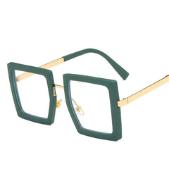 Classic Square Eyeglass Frames - Green - Sunglasses