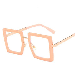 Classic Square Eyeglass Frames - Pink - Sunglasses