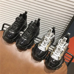 Clunky PU Vegan Platform Sneakers