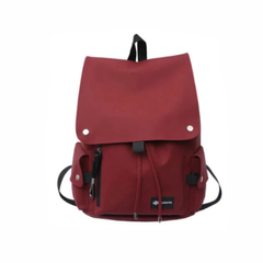 Color Contrast Multi-function Backpack - Wine / One Size