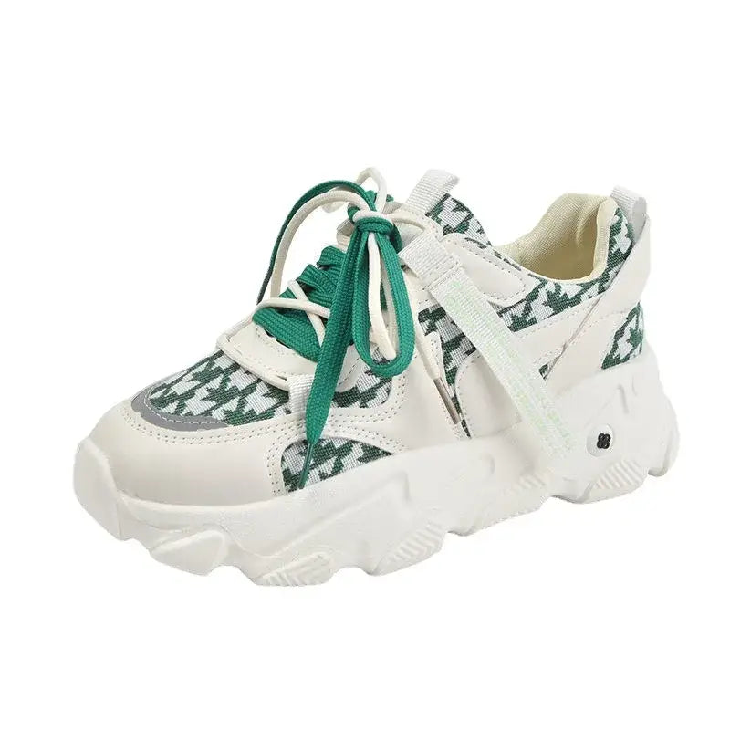 Color Lace Up Casual Sports Sneakers for Everyday Wear