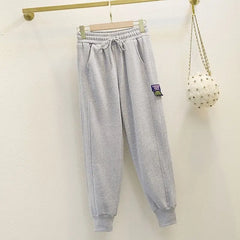 Color Solid Loose Padded Sweatpants - Grey / M - Pants