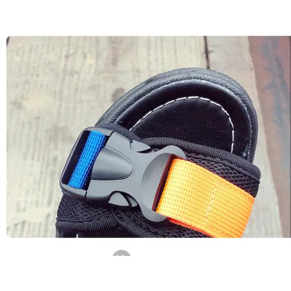 Colorful Buckle Straps Platform - Shoes