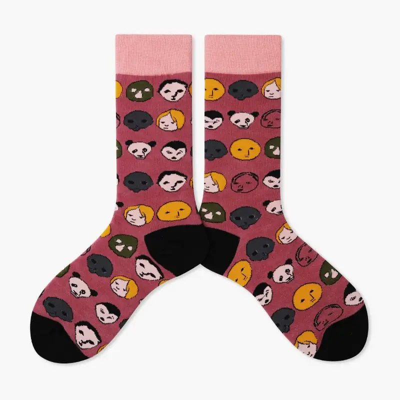 Colorful Cartoon Cotton Socks - Animals / One Size