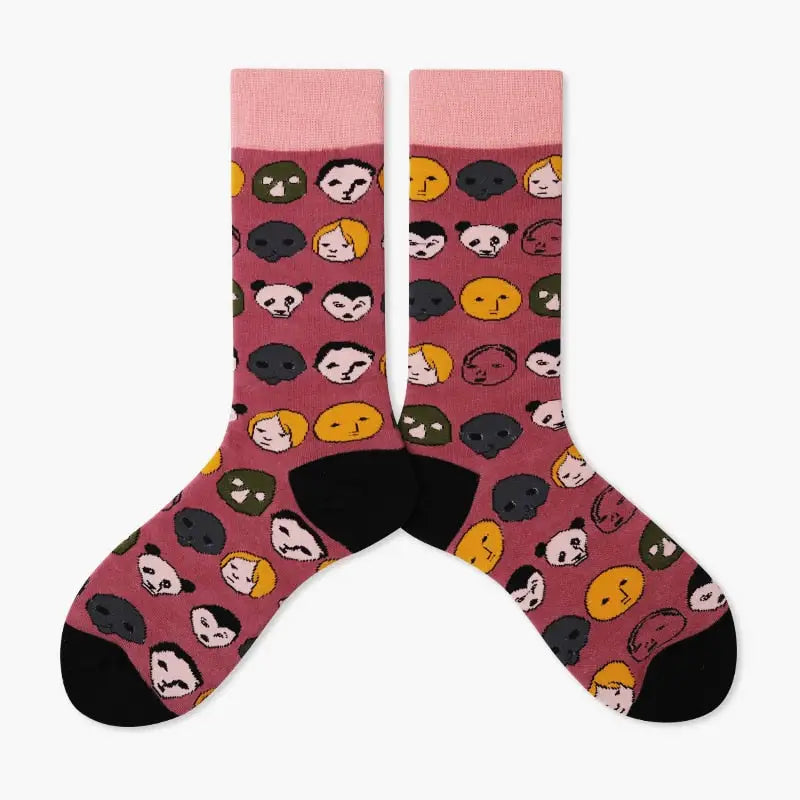 Colorful Cartoon Cotton Socks for EU35-43 US5-8.5 Animals